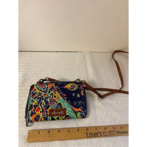 Sakroots crossbody wallet Navy Love Songs Adjustable STrap - Picture 1 of 6